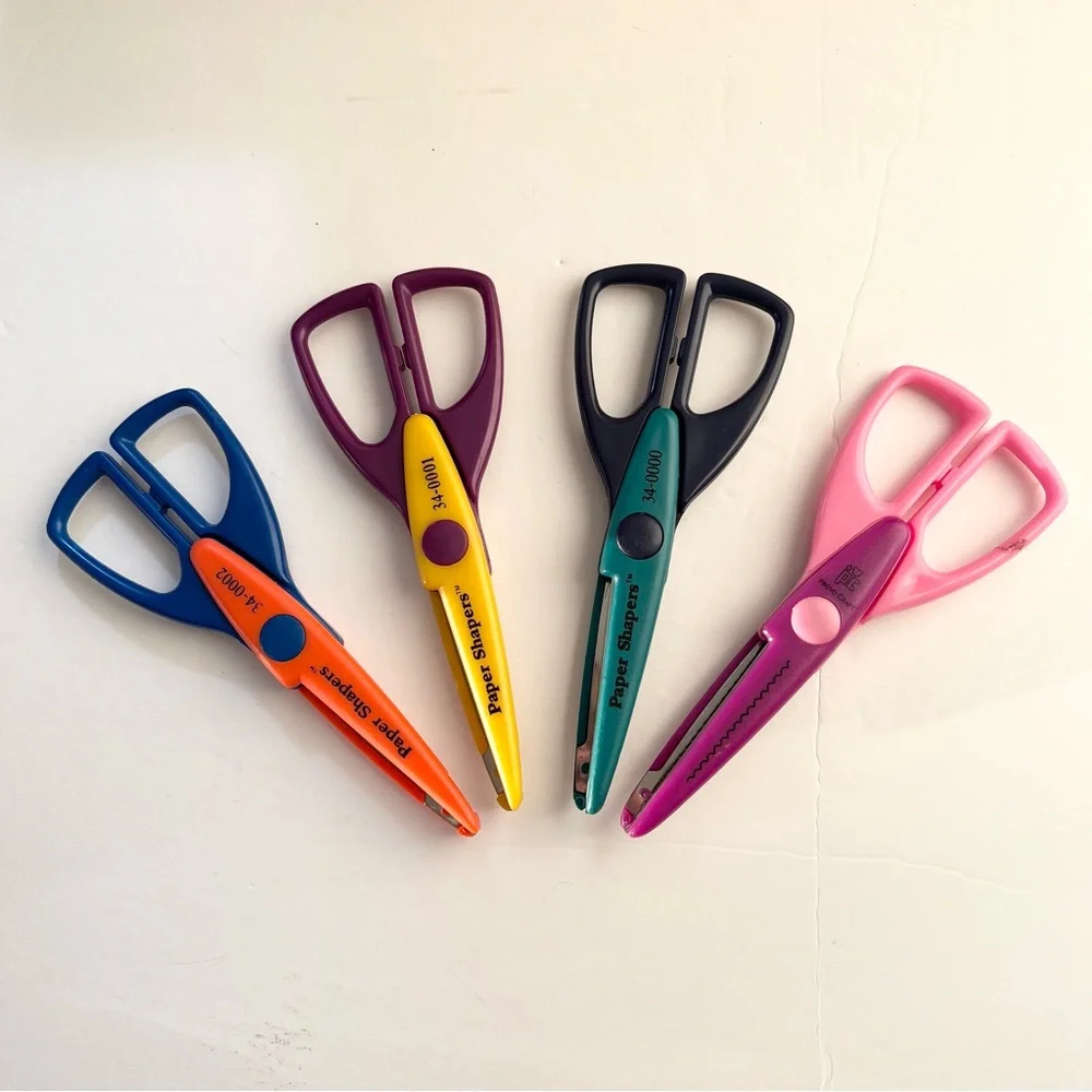 Vintage Paper Shaper Scissors 4 Piece Bundle Crafting Supplies